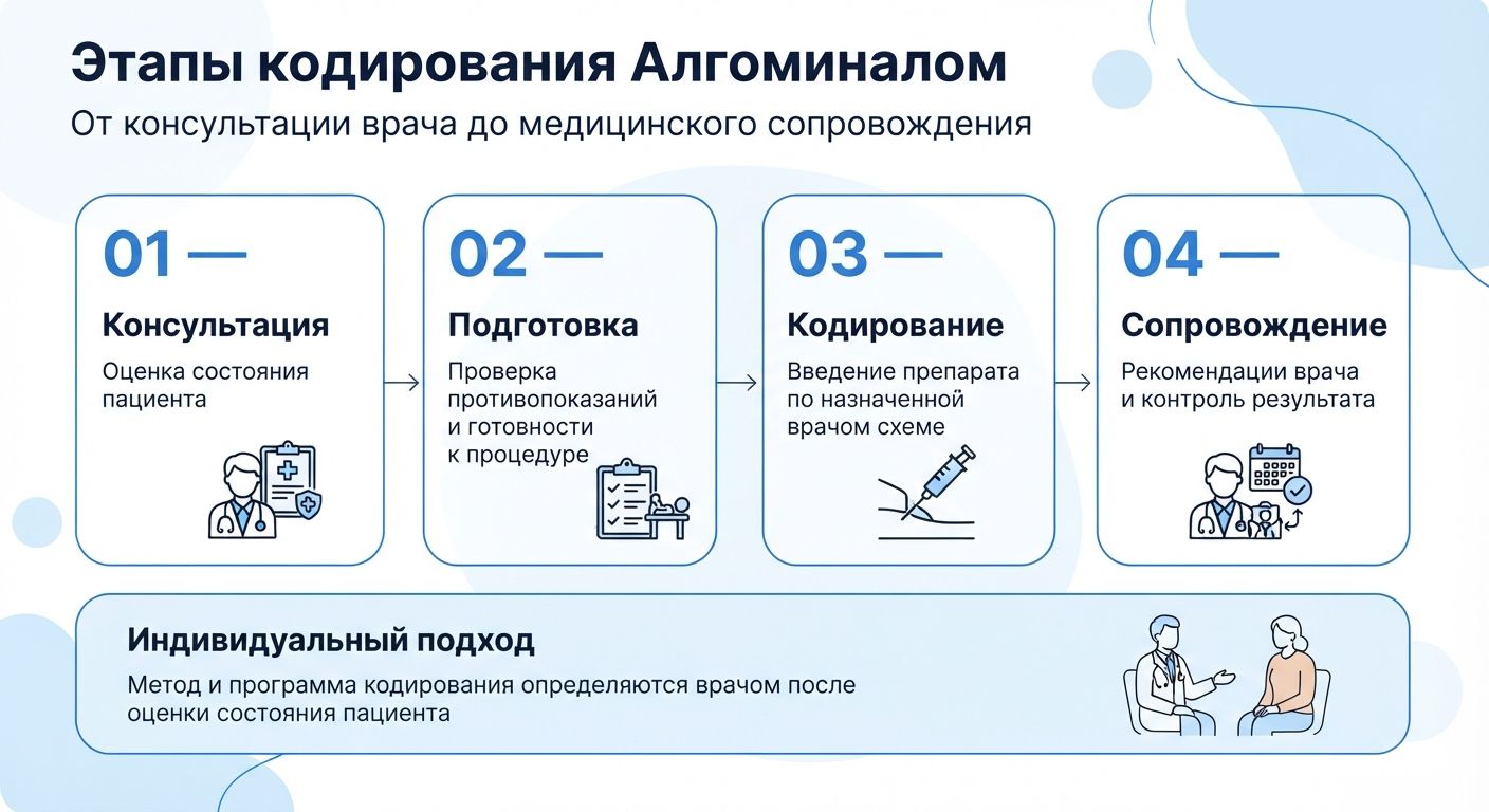 Кодирование препаратом «Алгоминал» в Боброве инфографика